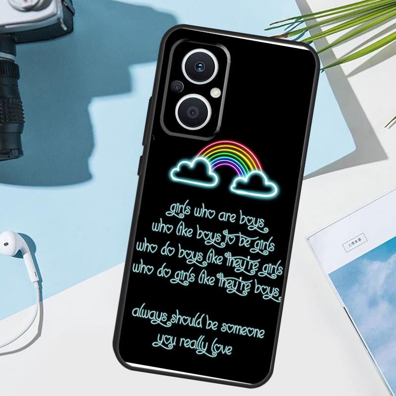 LGBT Pride Love Case For OPPO Reno 12F 12 13 11 F 8T 7 8 10 Pro OPPO Find X8 X6 Pro X3 X5 Lite Phone Cover