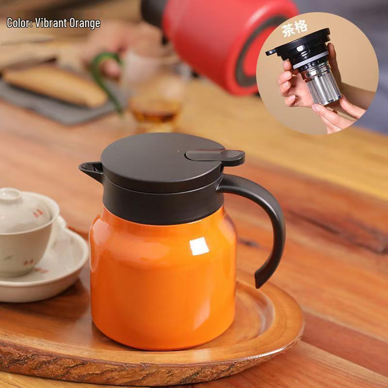 Stainless Steel 316 Tea Stewing Thermos - White, Large Capacity for Home or Office Use