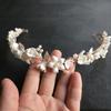 SLBRIDAL Handmade Ins Style Luxury Rhinestone Crystal Porcelain Flower Bridal Tiara Wedding Bridesmaids Crown Women Hair Jewelry