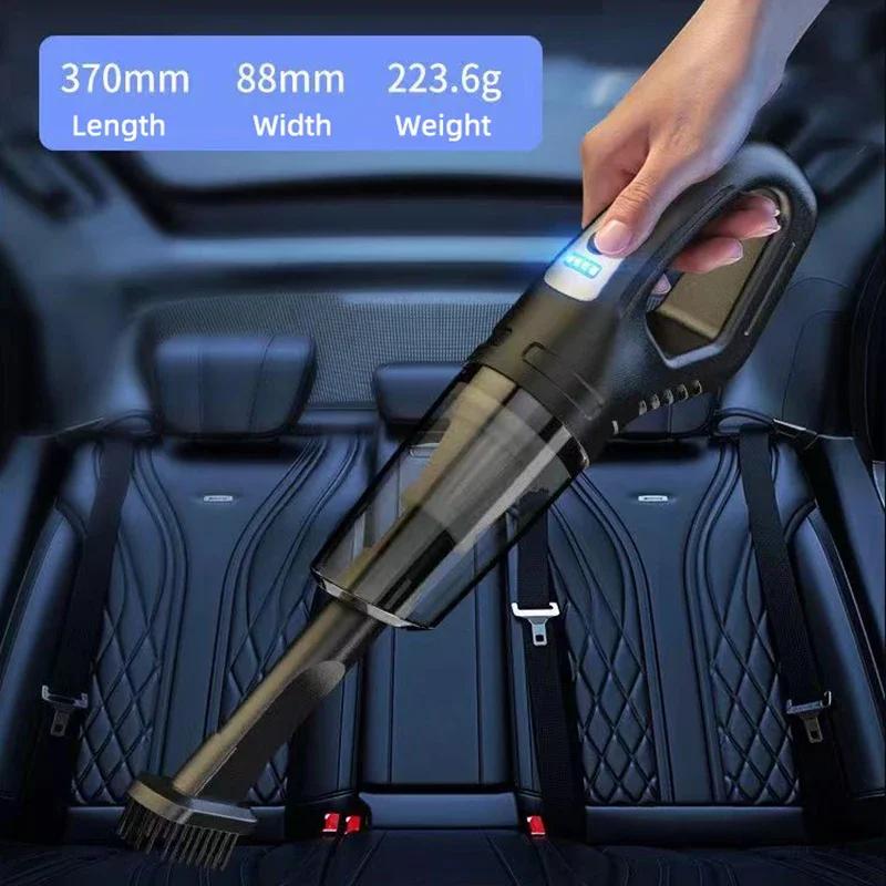 1 Set Car Mounted Vacuum Cleaner Handheld Powerful Suction Rechargeable Car and Home Dual Use Small Wireless Vacuum Cleaner