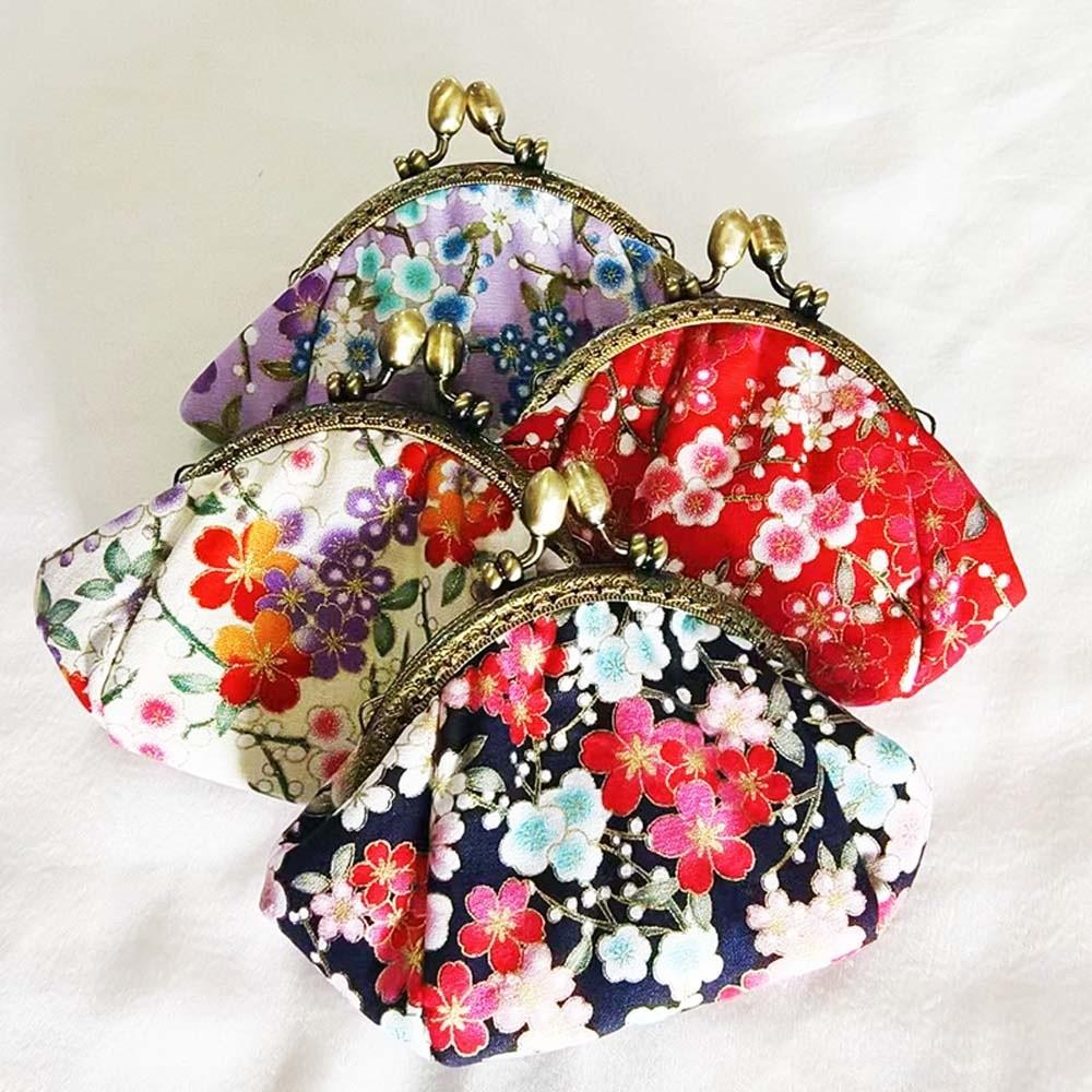 Items Tas Anti-verlies Kussensluiting Portemonnee Polyester Draagbare Canvas Mini-etui Verdikt Chinese Stijl Bedrukt Klein Zakje Vrouwen