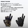 DAIWA Fishing Tournament Medium Gloves, Gloves, 3-Piece Cut,