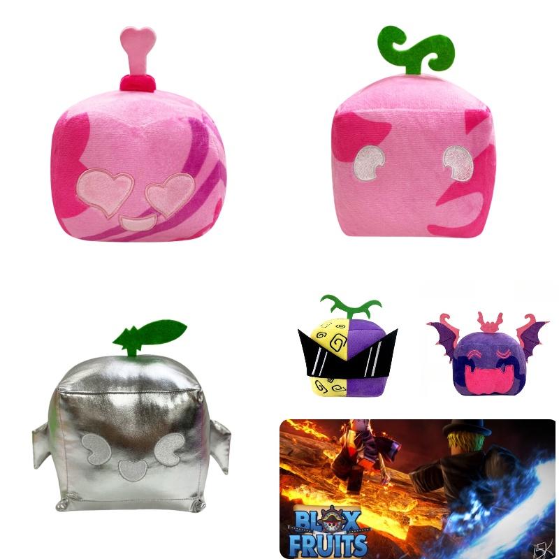 Blox Fruits Plüschtier in lila Leopardenbox Weiche und flauschige Tierfigur