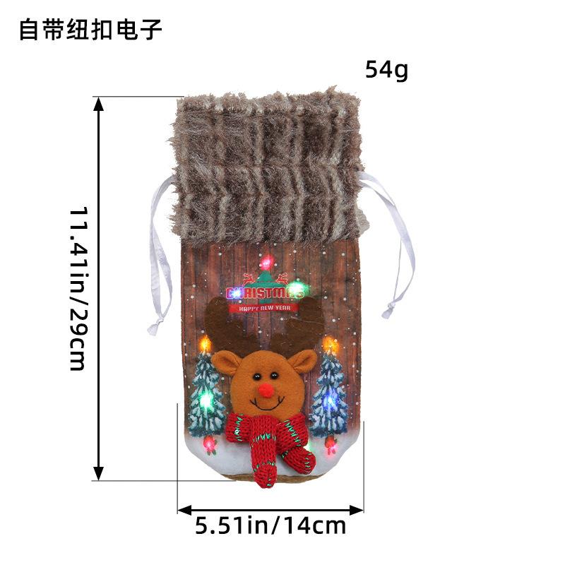 

Ресторан Бар Светящийся чехол для бутылки вина Креативный светящийся чехол для бокала вина Настольные рождественские украшения