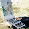 Portable Multi-functional Watercolor Palette Paint Box Outdoor Travel Sketch Easel Watercolor Painting Creation Art Supplies