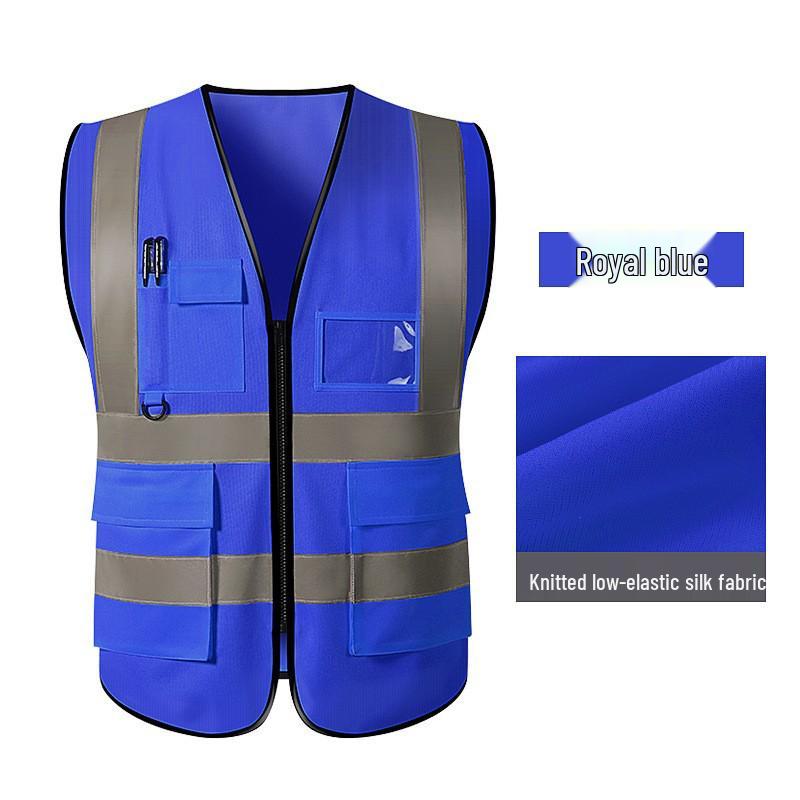 Multi-Pocket Reflective Safety Vest for Construction and Traffic Duty