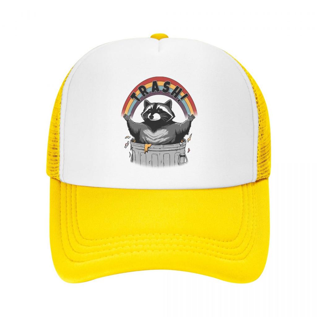 Șapcă de baseball Retro Live Fast Eat Trash Raccoon în aer liber, unisex, WoUnisex, reglabilă, pălărie de camioner, șapcă de primăvară snapback