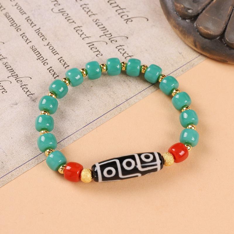 

Оригинальный тибетский браслет, непальский ретро нишевый экзотический стиль браслет с бусинами дзи, мужские и женские персонализированные аксессуары