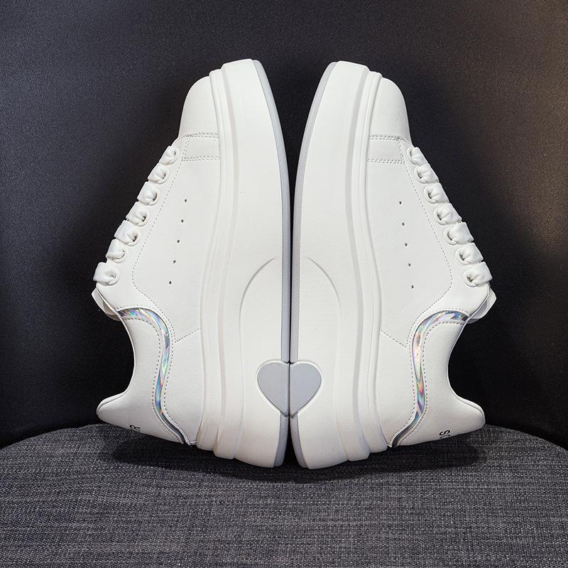 Fashion 6CM Microfiber Leather Boots Spring Summer Women Fashion Chunky Sneaker Vulcanize Autumn Motorcycle Platform Wedge Flats Shoes