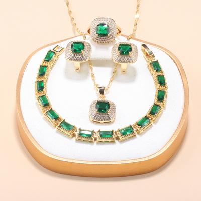 Brazilian Wedding Accessories Gold Plated Dubai Luxury Quality Zircon Necklace And Hoop Earrings Bridal African Jewelry Sets
