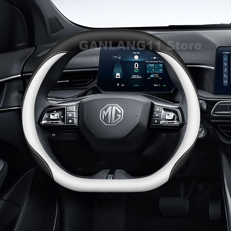 Leather Car Steering Wheel Cover For All New MG 3 MG3 ES5 HS 2024 2025 Ultra-thin Auto Interior Mg Zs Hybrid 2025 Accessories