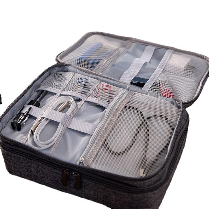 Digital Multi-Layer Storage Bag for Cables, Power Banks & Earphones