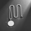 Fashionable Brand Personalized Stainless Steel Jesus Letter Round Brand Pendant Ornament Retro Titanium Steel Necklace
