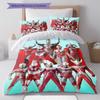 Three-piece cartoon Ultraman Tiga printed bedding set,(1*Duvet Cover + 2*Pillowcase, Without Core) suitable for bedroom use.
