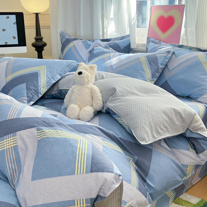 100% Cotton Duvet Cover Set 3 Pieces with 2 Pillowcases Soft Breathable Printed Bedding