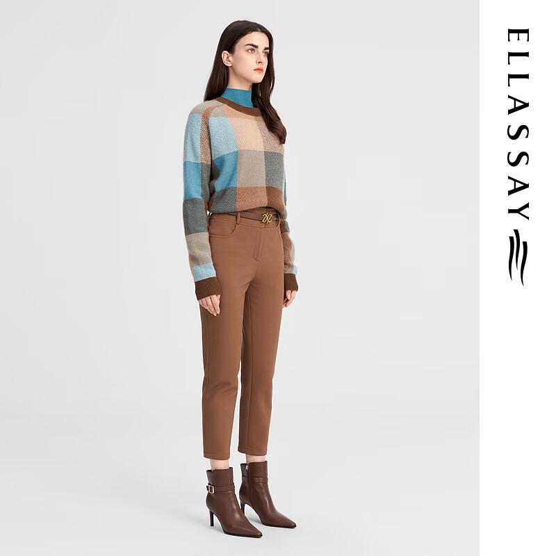 ELLASSAY Women's Warm Cotton-Feel Down Casual Pants