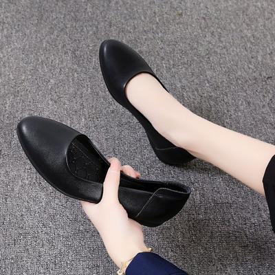 Chaussures Noires Élégantes à Talon Compensé et Bout Pointu pour Femmes 2025 Chaussures d'Été pour Dames Robe Confortable Prix avec Réduction