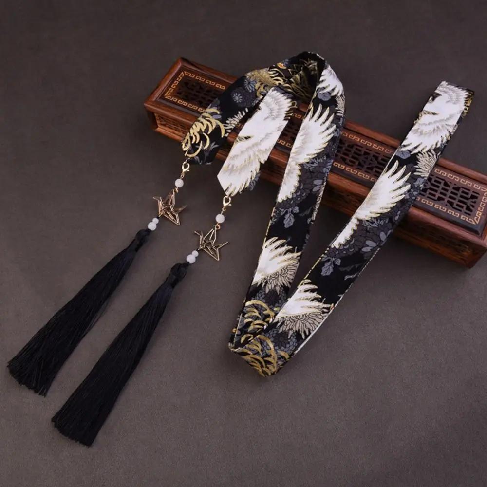 

Rope Cloth Crane Dragon Tassel Ribbon Ancient Headband Hanfu Hair Accessories Ancient Style Hair Band Chinese Style Headwear