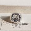 Sparkling Minimalist Sterling Silver Rings Simple Design Couple Rings Daily Flower Ring  Unisex