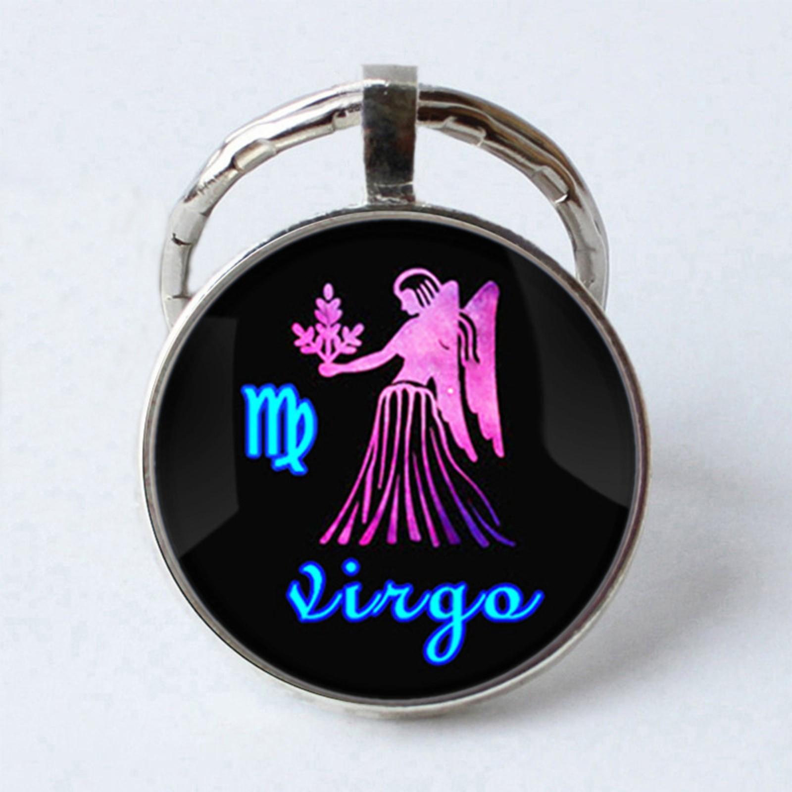 

Металлический брелок с драгоценными камнями и символами зодиака One Size