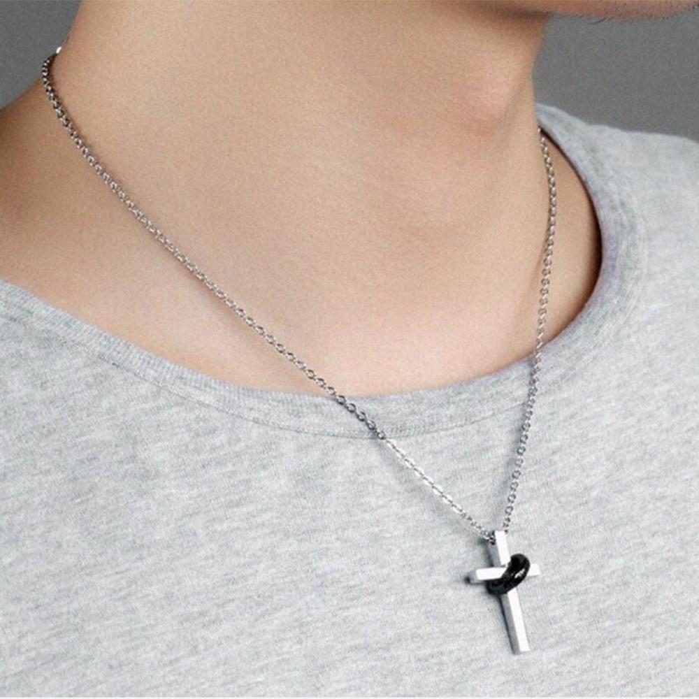 2025 Unique Creative Design Stainless Steel Cross Couple Necklace - Versatile and Fashionable