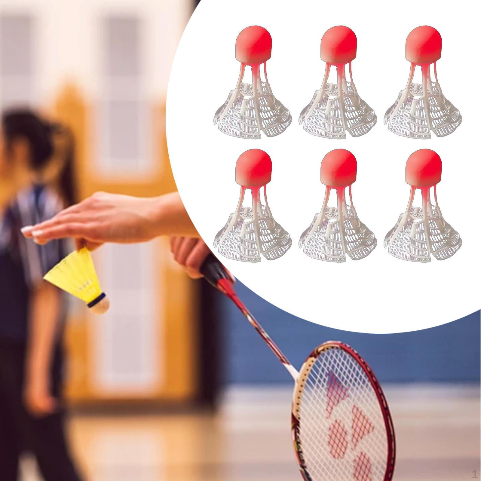 

6 шт. светодиодные воланы для бадминтона, светящиеся воланы, освещение для двора, для всех уровней красный