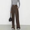 European and American new lazy style high-end suit pants, high-waisted loose wide-leg pants, fashionable simple and casual straight-leg pants