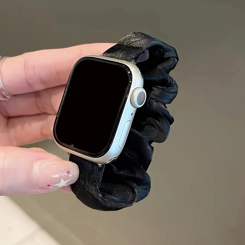 1ks- Kompatibilní pro Apple Watch pásek Scrunchie 38/40/41mm Roztomilé elastické pásky Solo Loop Náramek Řemínek
