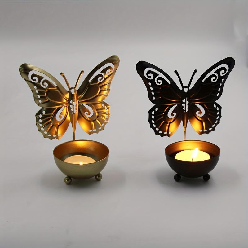 

1pc Iron Candlestick Metal Butterfly Candlestick, Home Decoration Crafts, Suitable for Dinner Parties, Weddings, Anniversaries золотой