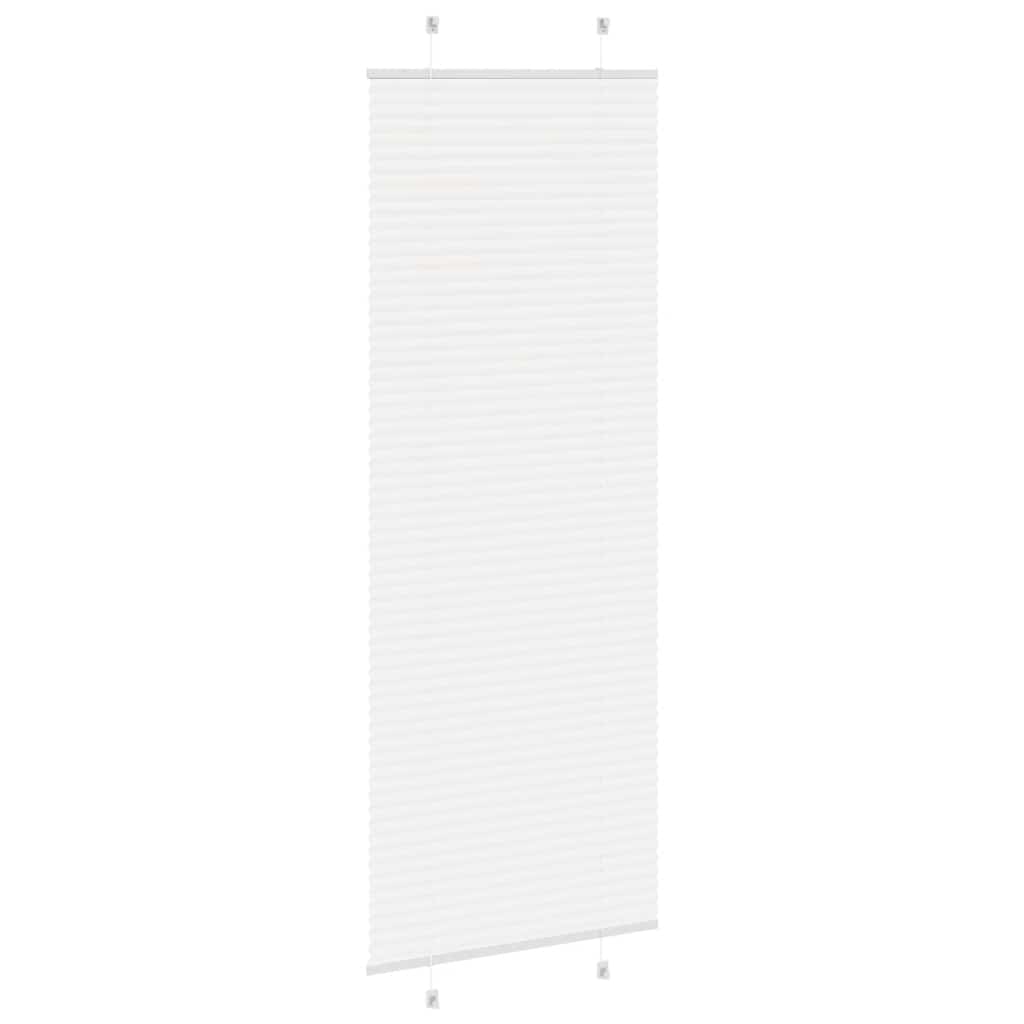 Roleta Plisowana Biała 75X200 Cm Szerokość Tkaniny 74,4 Cm