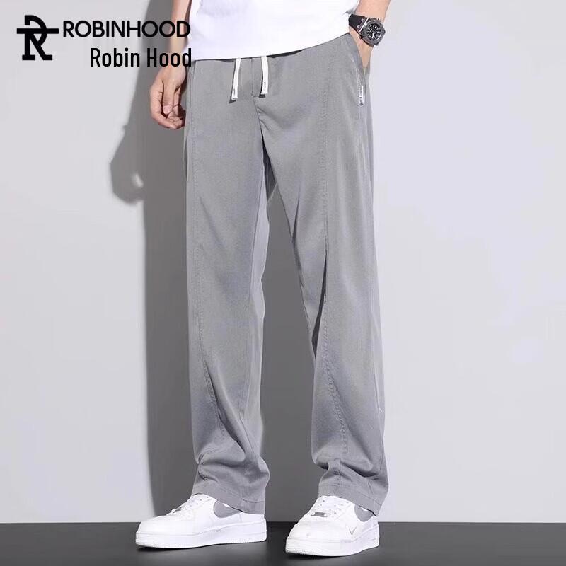 

ROBINHOOD Men s Summer Ice-Feel Breathable Loose Straight-Leg Casual Pants 2XL (33/34)