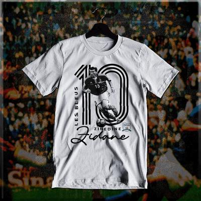 Soccer T-shirt Zidane Retro Football Legend World Cup, Zizou French No10 New Tee