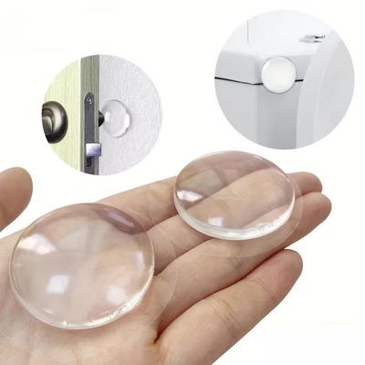 6 Stück Türknauf Wandschild Klar Weicher Gummi Türstopper Türgriff Stoßdämpfer Stummschaltungsaufkleber Wandschutz Schalldämpferpad Schutzstopfen