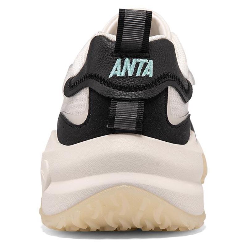 Anta Anti-Slip And Wear-Resistant Lightweight Low-Top Sports Casual Shoes Men's White Black Sneakers 912328850-2