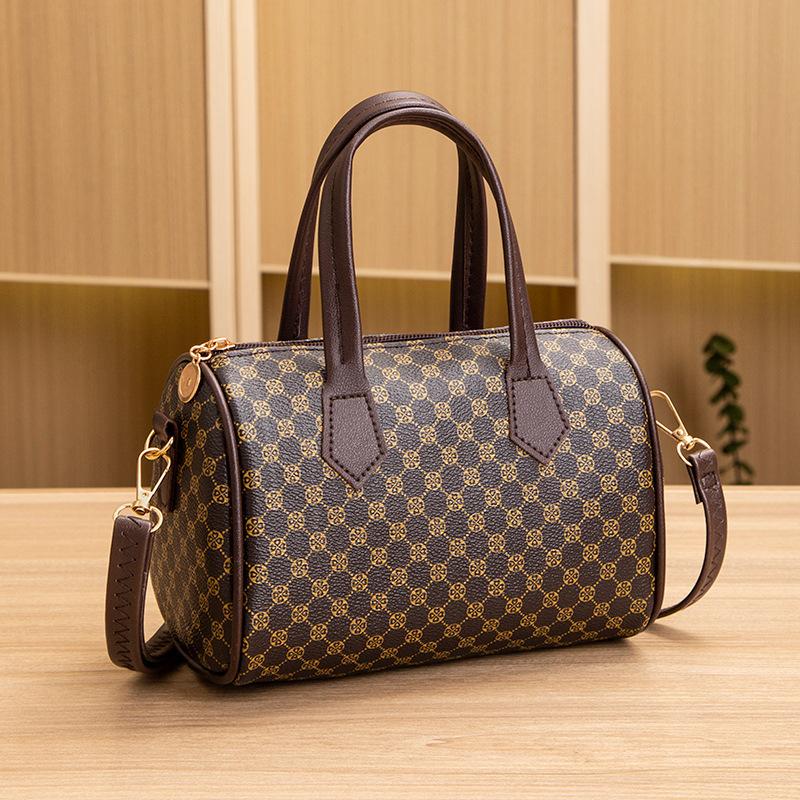 New Plaid Women's Bag, Cylindrical Bag, Pillow Bag, Women's Bag, and a Portable Oblique Span Bag.