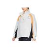 Li Ning Color Block Logo Letter Print Spliced Hooded Long Sleeve Windbreaker Women Outerwear White AFDS048-4