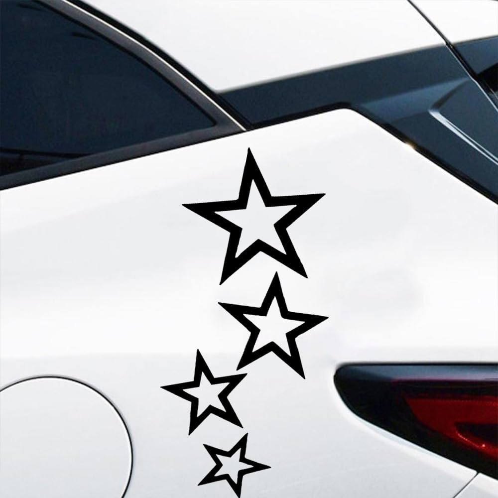 2 Piece 12x24cm Star Car Sticker Vinyl Decal Waterproof Sticker Car Truck Bumper Rear