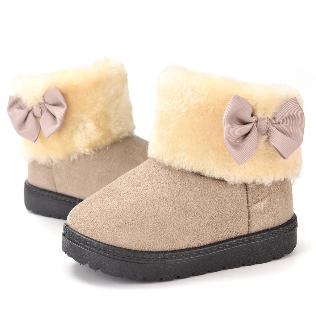 Cross-Border Winter Fleece-Lined Snow Boots for Toddlers and Kids - Thickened, Warm Children's Cotton Boots