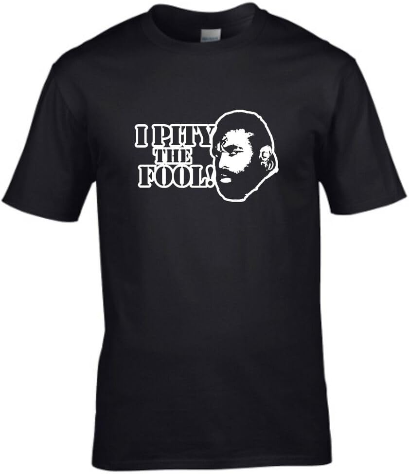 I Pity The Fool BA Baracas The A Team 80s TV Show Men T Shirt 4XL чёрный