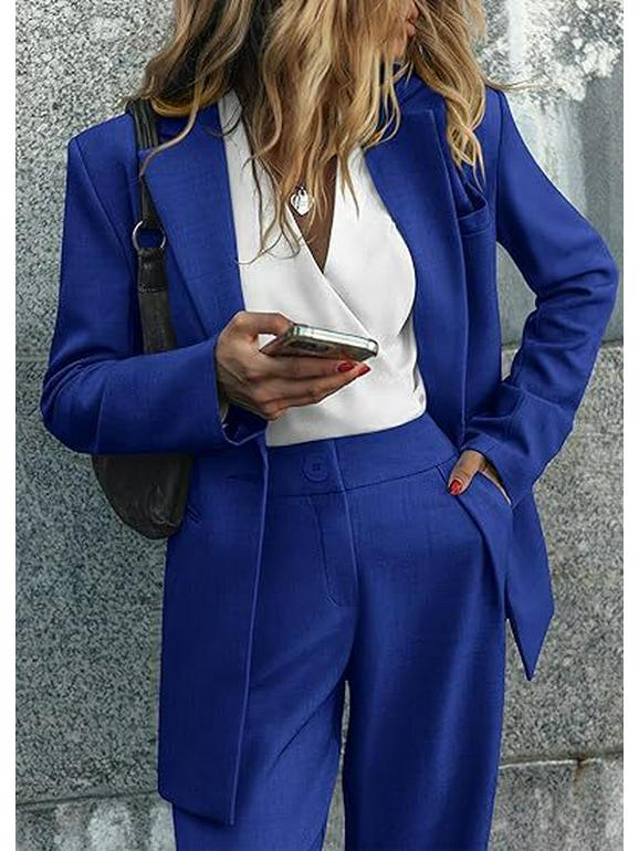 2025 Women's Autumn/Winter Fashion: Elegant Solid Color Suit & Pants Set
