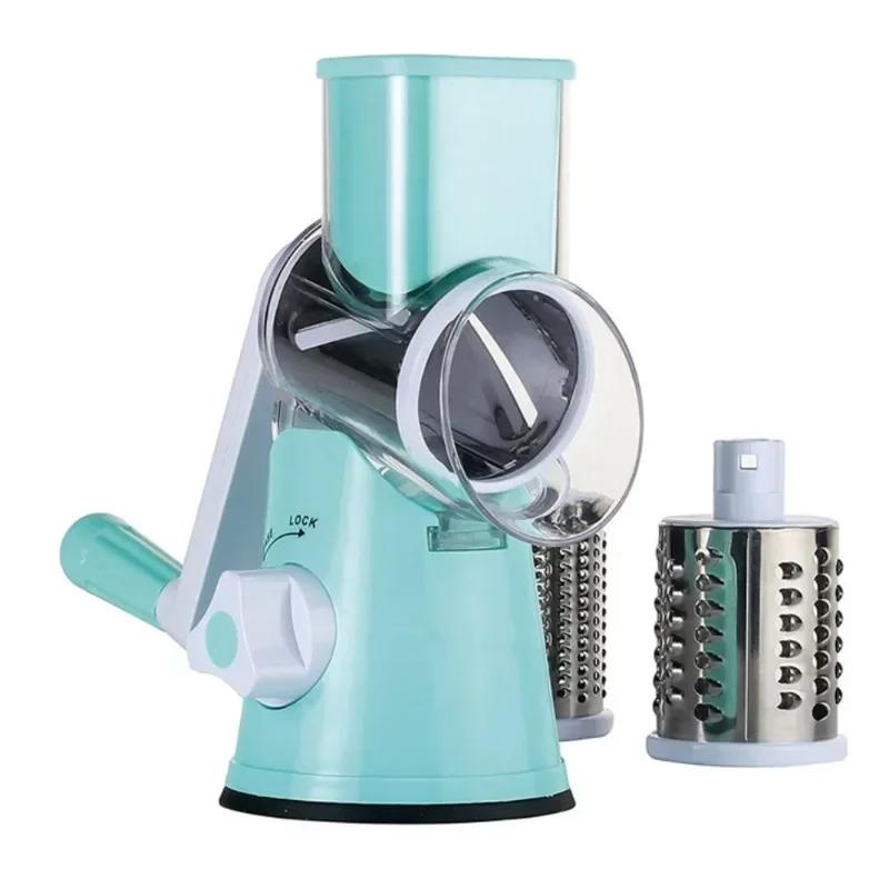 Kitchen Tools Manual Food Grater Potato Peeler Carrot Grater Shredder Dicer Veggie Chopper Rotary Vegetable Cutter Fruit Slicer