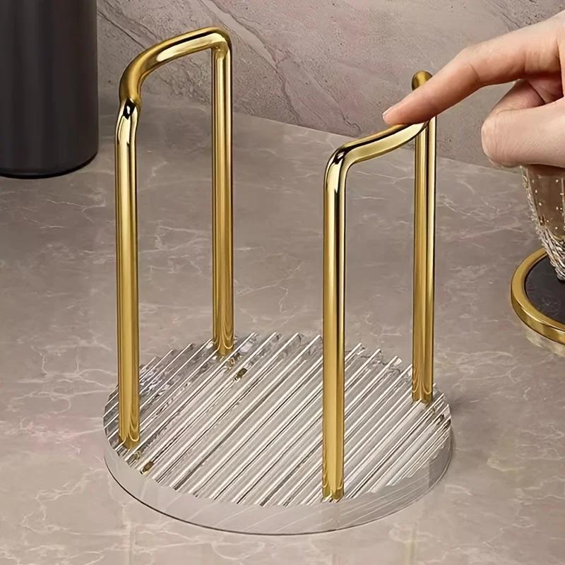 Double Cup Storage Rack Disposable Paper Plastic Cup Organizer Dispenser Light Luxury Acrylic Countertop Table Coffee Cup Holder