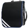 Cover for School Size Solid Black with a Combination of Black and Blue Diagonal Reflective Tape Water-repellent Backpacks, L,