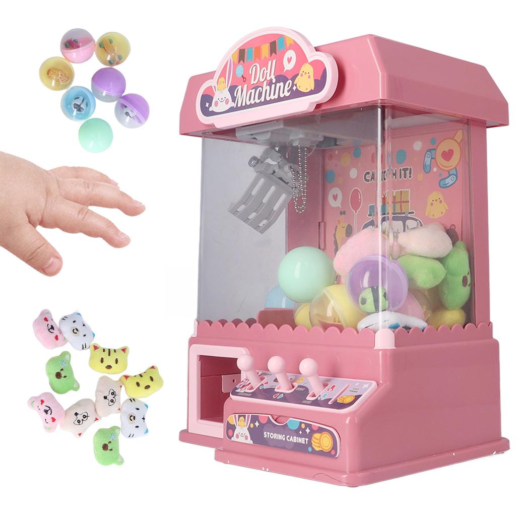 Doll Grabber Machine Cool Light Music Electric Eggshell Grabber Game Toy for Party