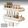 Wall Mounted Kitchen Storage Rack, NoDrill MultiFunctional Organizer, Aluminum seasoning Shelf,