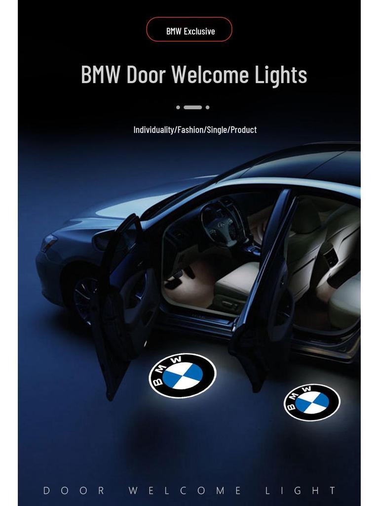 BMW Door Projection Lights: Compatible with 3, 5, 7, and X Series Models.