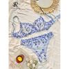 SINGREINY Mesh Sheer Lingerie Two Pieces Suits French Floral Seusual Underwear Sets Women Embroidery Sexy Bra&Briefs Sets