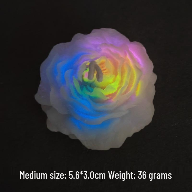 Peony Rose Aromatherapy Drip Wax Candle - 40° Low-Temp, Luminous Flower Gift Figurine