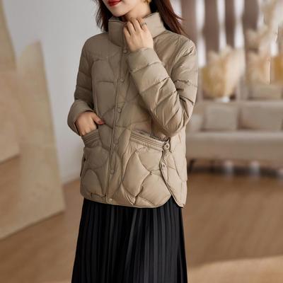 Daunenjacke Damen Kurz Winter Damen Entendaunen Modejacke Plus Stehkragen