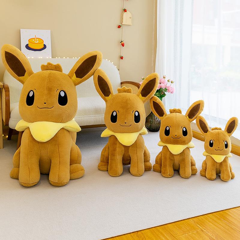 Eevee Cute Soft Hug Series Pokémon Plush Toys Stuffed Dolls 40-75cm Anime Pet Elves Eevee Plushie Kids Birthday Gifts